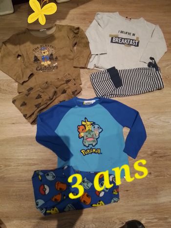 Pyjamas garçon 3 ans