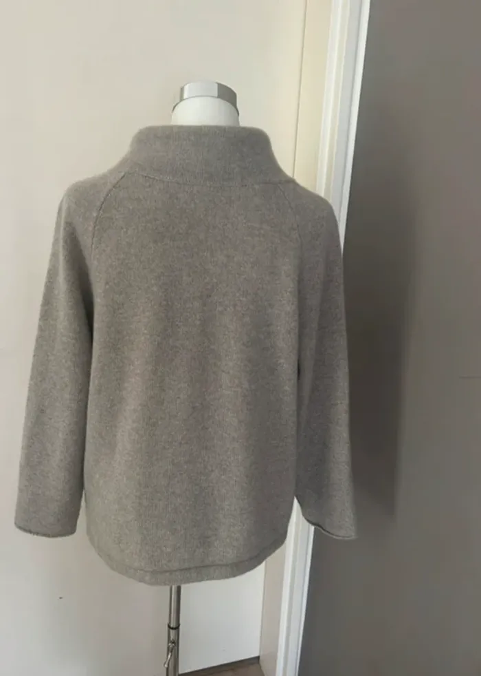 Brunello Cucinelli Pull over gris, taupe 100 % cachemire - photo numéro 4