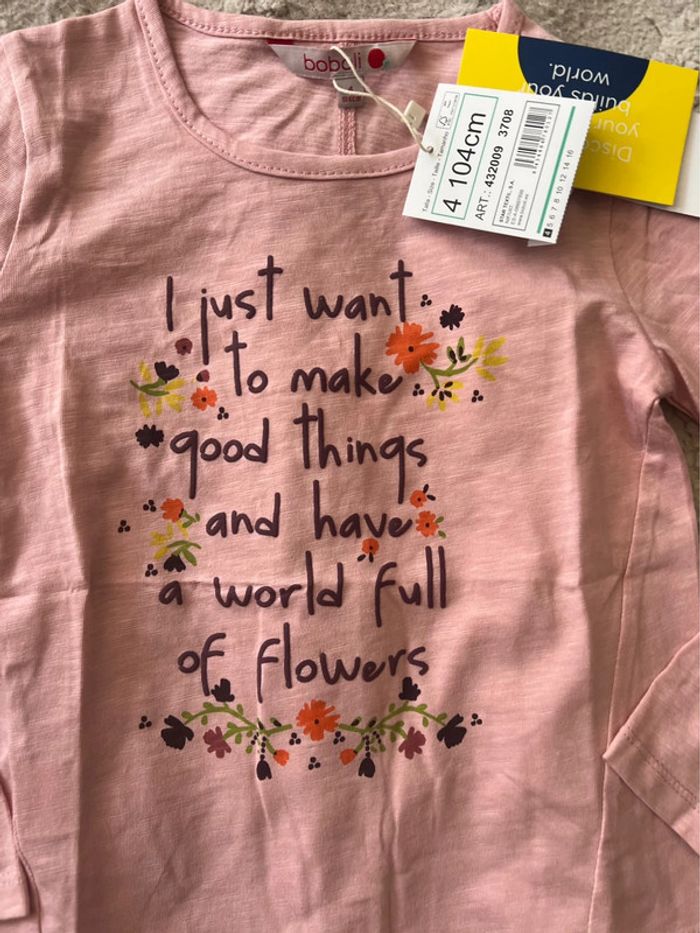 T-shirt longue manche fille 4 ans - photo numéro 2