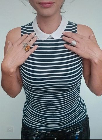 Haut sans manches marinière taille 36