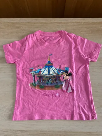 T-shirt disney Minnie mouse fantasyland Disneyland Paris fille 4 ans rose princesse