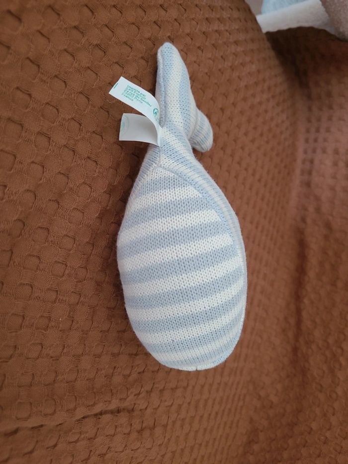 Peluche baleine rayures bleu blanc - photo numéro 5