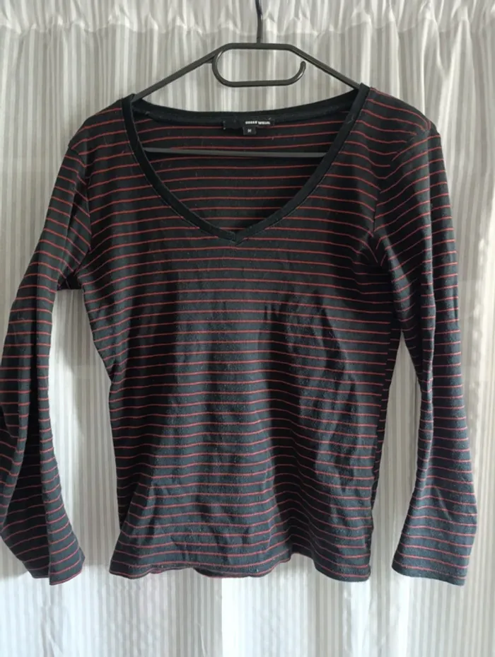 T shirt manches longues rayures