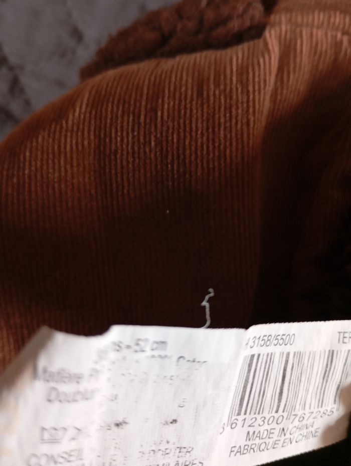 Chapka velours marron taille 52 - photo numéro 3