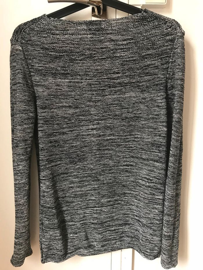 Pull gris et noir chiné H&M T.S Tbe - photo numéro 5