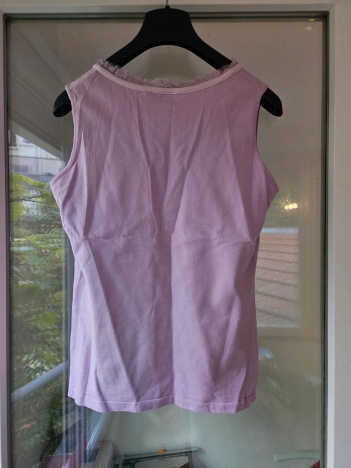 Haut débardeur rose taille 40 weill vintage - photo numéro 2