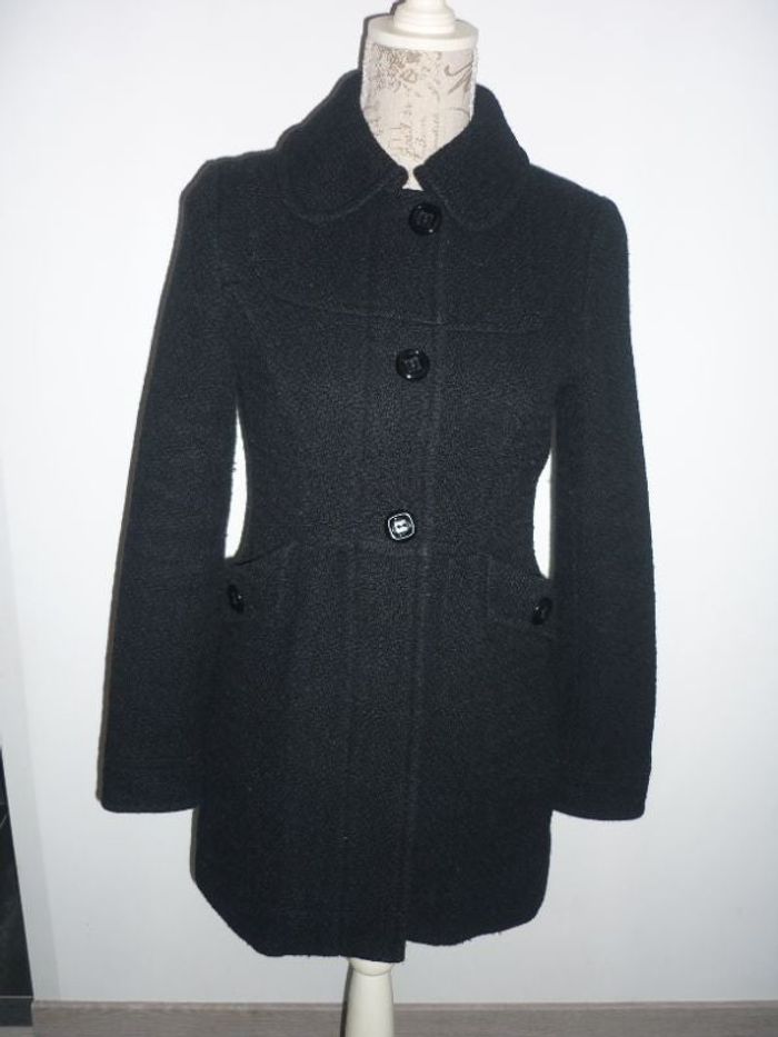 Manteau veste caban long noir taille S Jennyfer