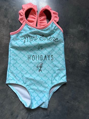 Maillot de bain sirène état neuf 6 mois Kiabi 