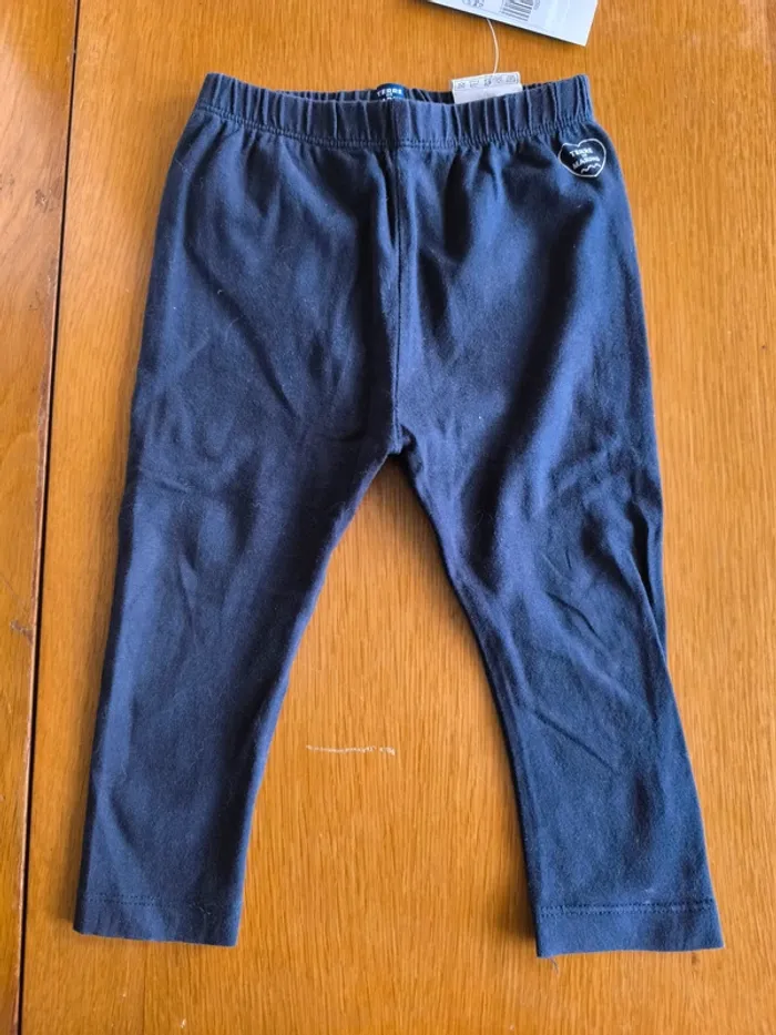 318838 legging bleu marine garçon 12 mois terre de marin