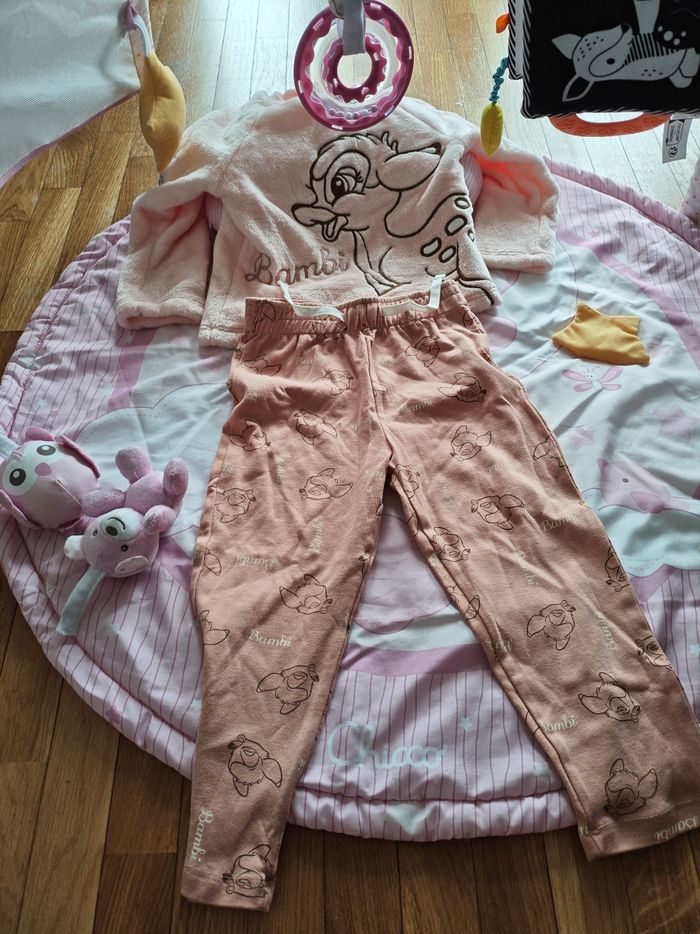Pyjama 2 pièces Disney Baby Bambi NEUF – Rose poudré – 36 mois - photo numéro 9