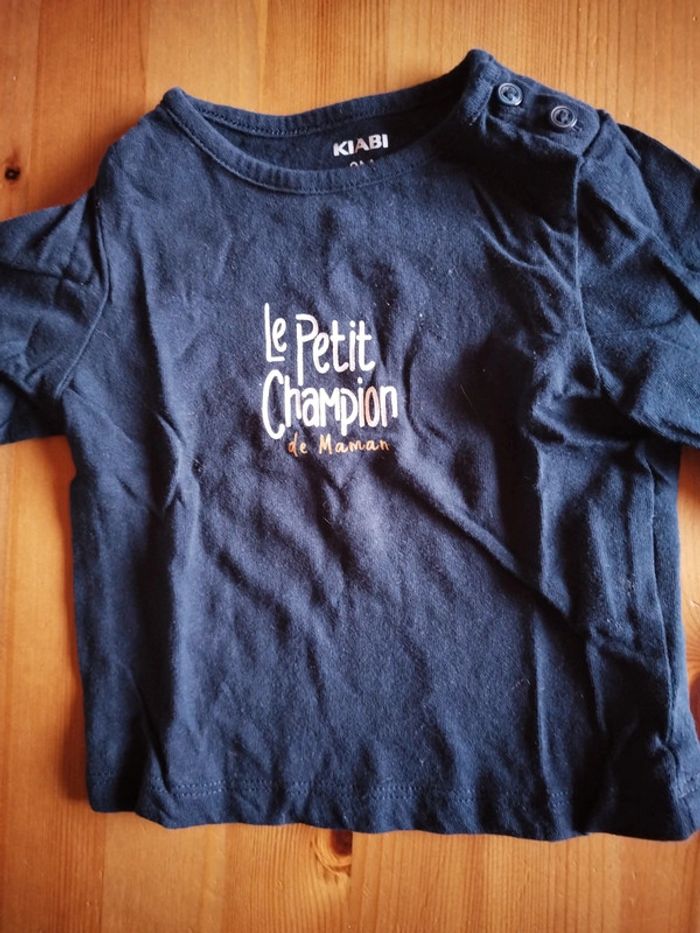 Lot de 3 tee-shirts manches longues taille 3 mois - photo numéro 3