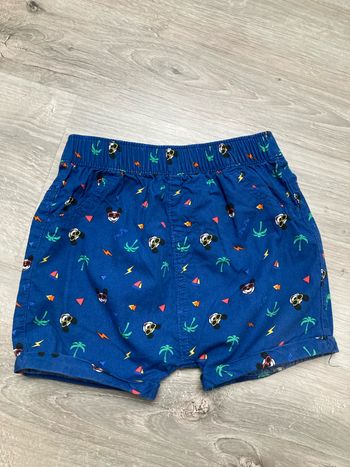 Short bleu Mickey 12 mois