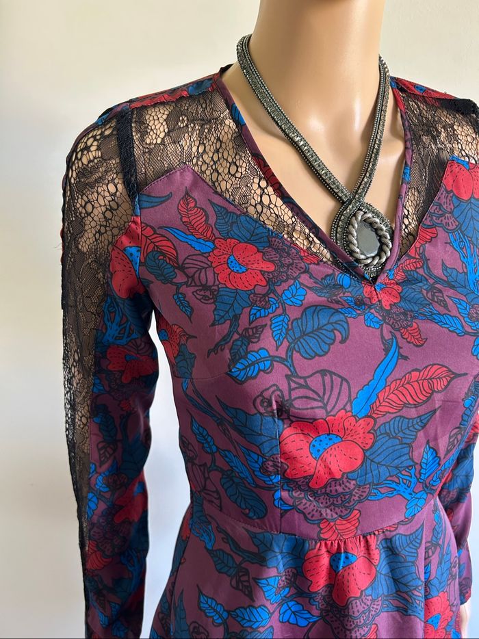 Robe imprimée neuve à manches longues Morgan taille 34 - photo numéro 4