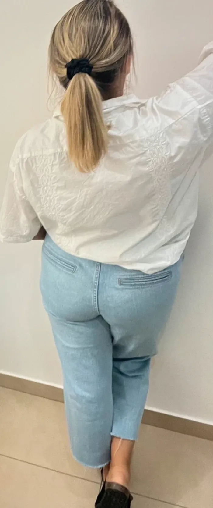Chemise Ample Blanche Gap Brodée Taille L - photo numéro 8