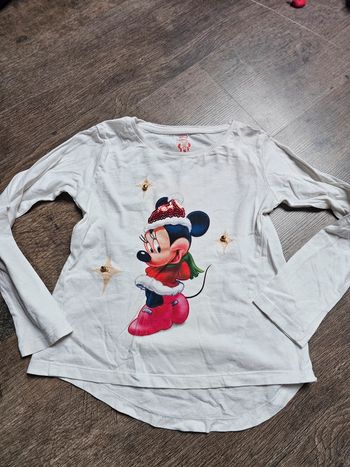Tee shirt manche longue minnie noel