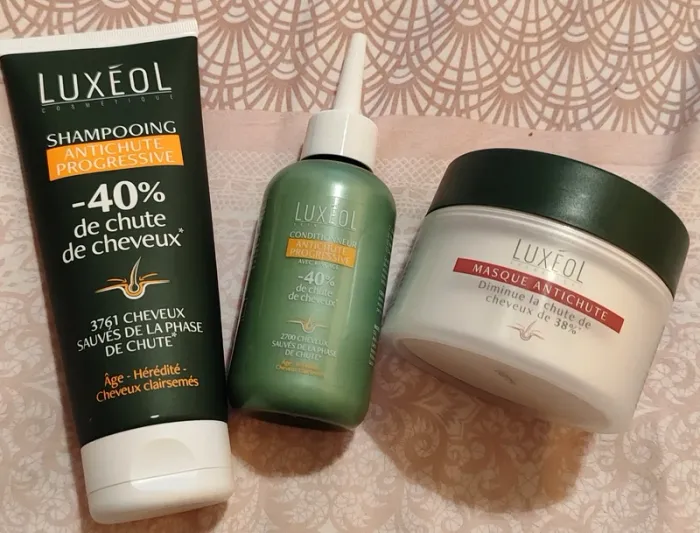 Luxeol Protocole Anti-Chute Prog. 3 Produits : Shampooing 200ml + Masque 200ml + Conditionneur 150ml