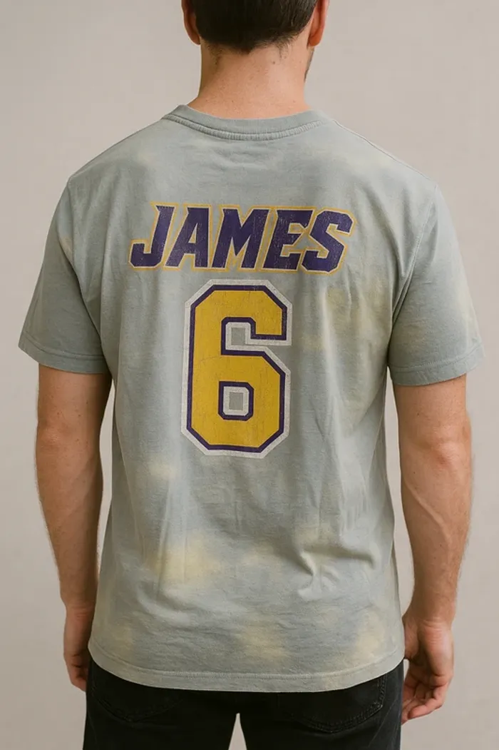 T-shirt NBA Los Angeles Lakers James #6 tie-dye · taille L - photo numéro 2