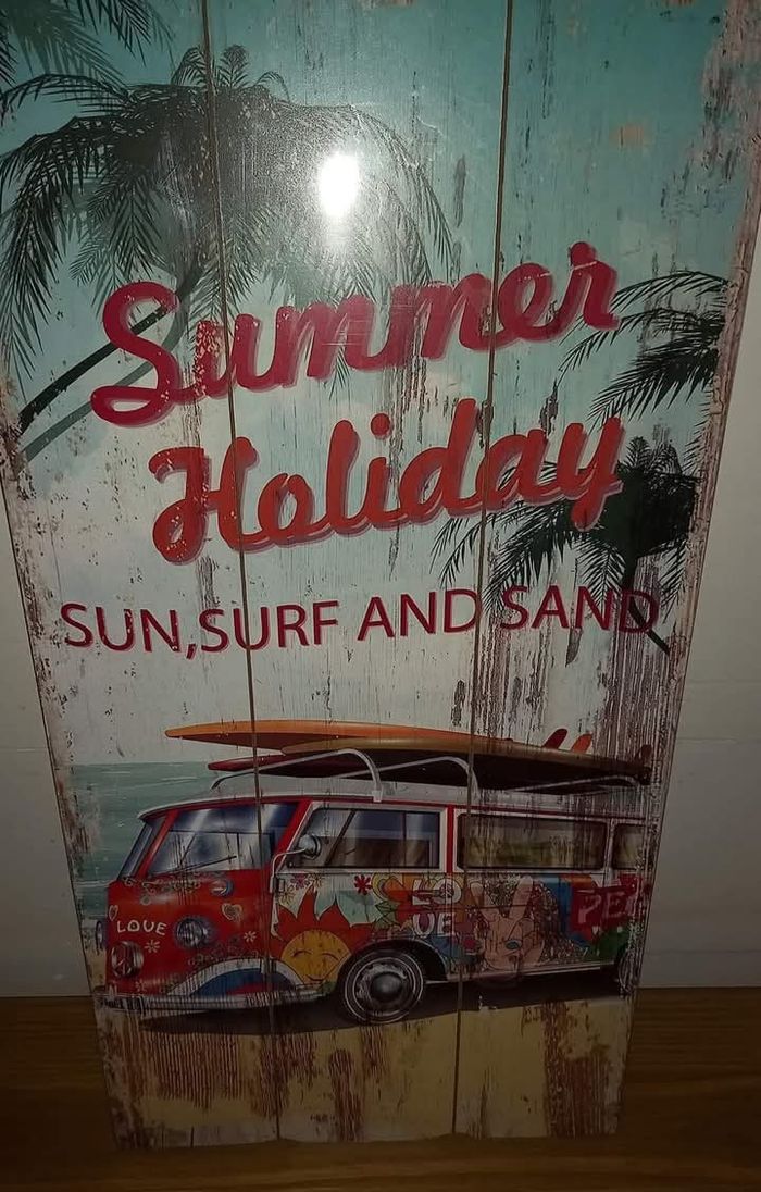 Decoration murale summer holiday 60 cm sur 30 cm neuf - photo numéro 2