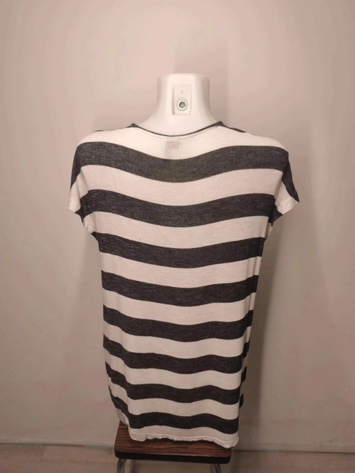 T-shirt Pull Vero Moda Femme Taille XL Blanc-noir - photo numéro 2