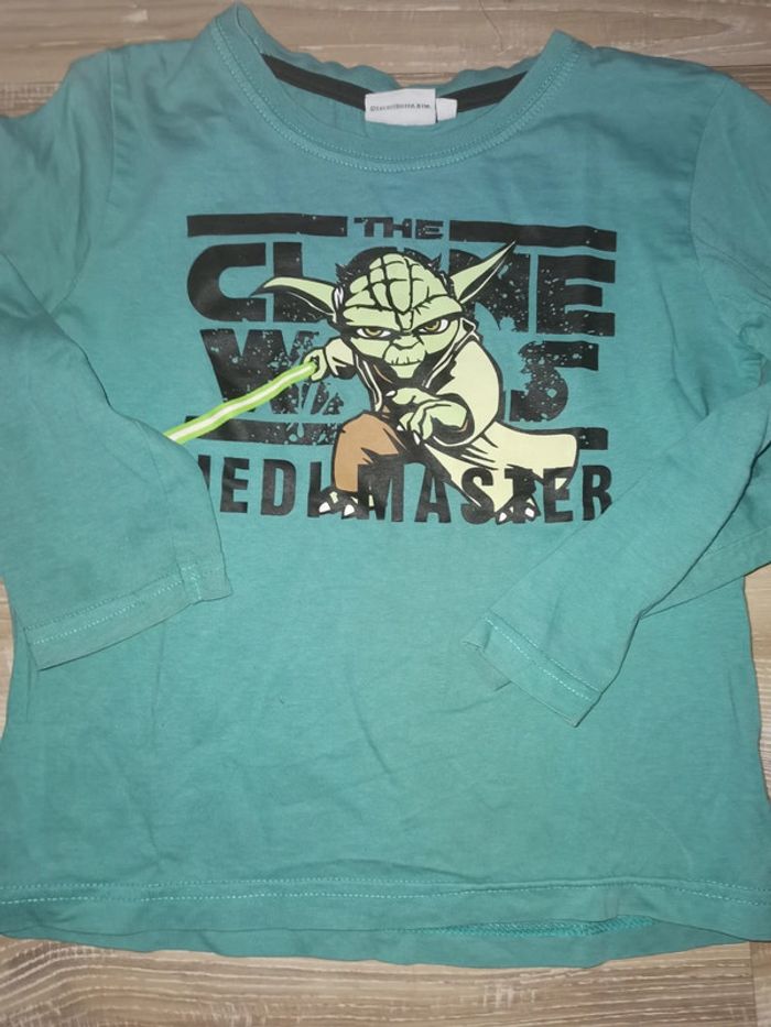 T-shirt manches longues star wars vert - photo numéro 2
