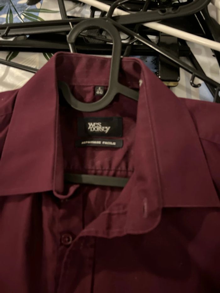 Chemise bordeaux - photo numéro 2