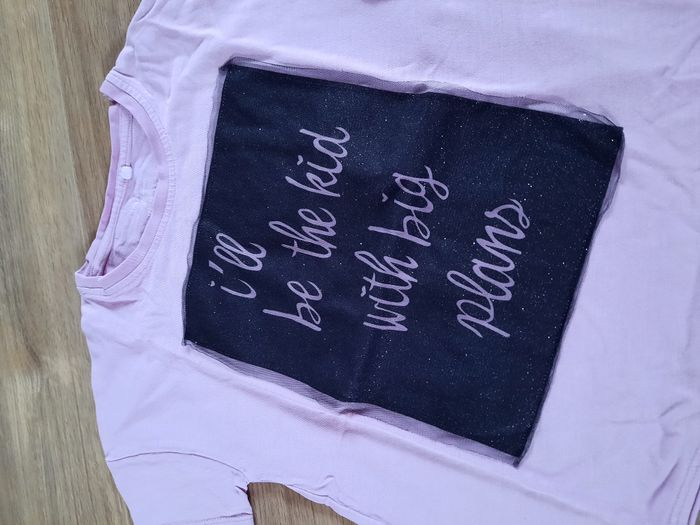 T-shirt à manches courtes lilas/noir Name it 8 ans - photo numéro 2