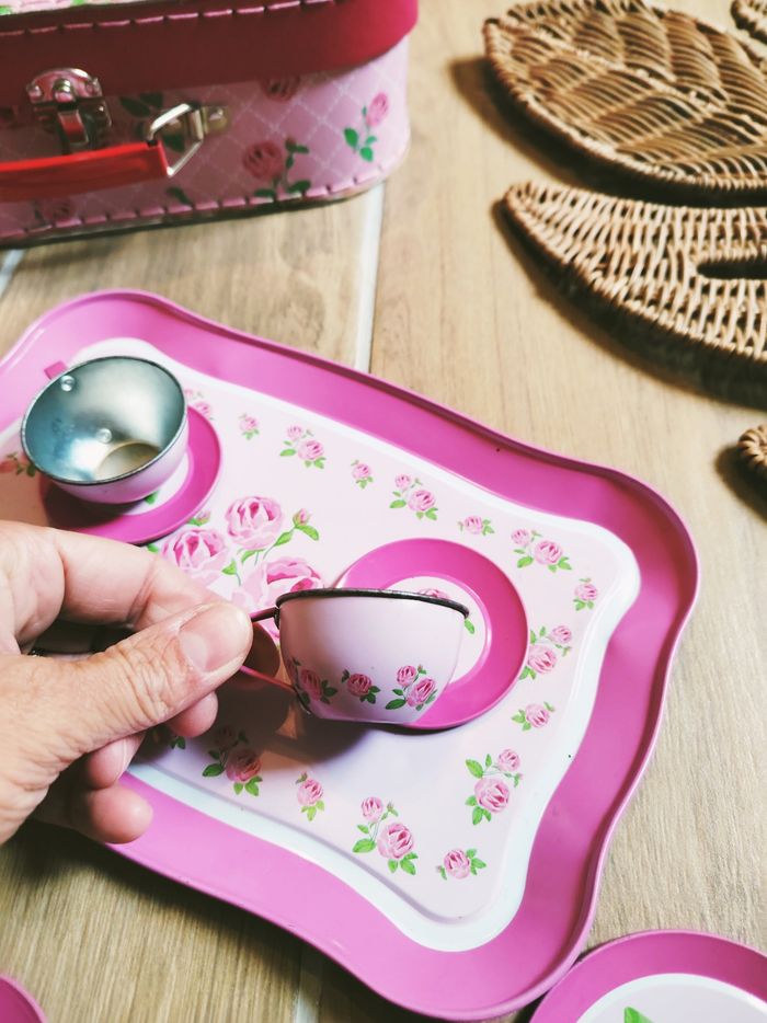 🫖Coffret dinette service à thé en metal marque Bb and Co - photo numéro 4