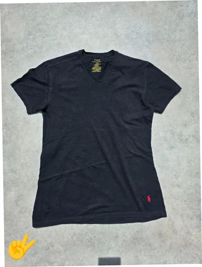 T-shirt Ralph Lauren L coupe col rond noir Homme Men tee67 - photo numéro 4