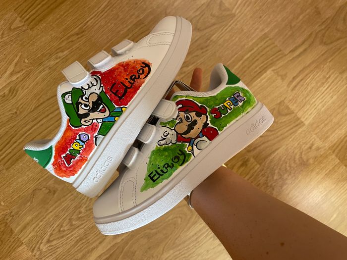 Basket Customisées Mario et Luigi - photo numéro 3