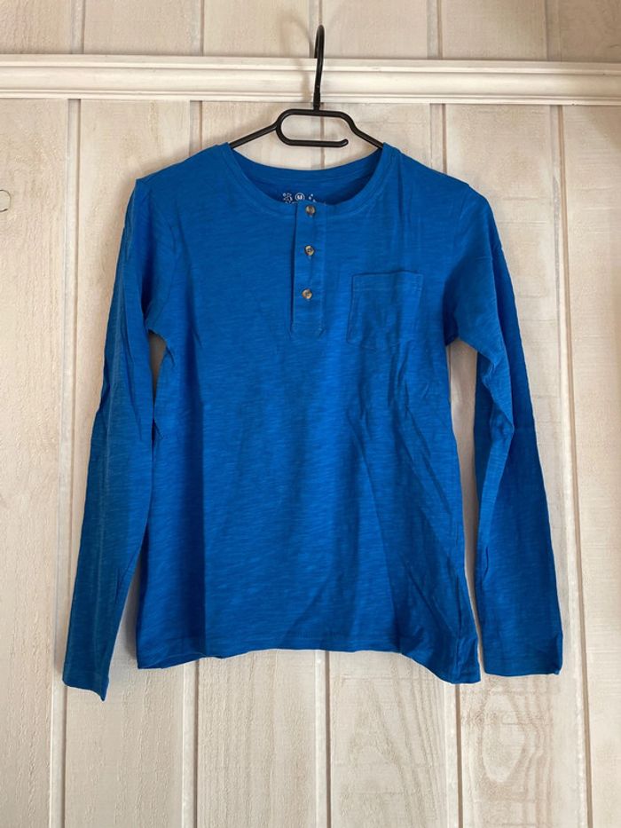 T-shirt ML bleu - U essentiel - 14ans