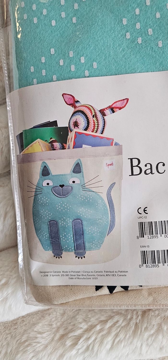 Magnifique grand  sac de rangement chat 🐱 3 sprouts Neuf - photo numéro 3