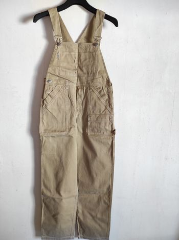 Salopette en denim beige