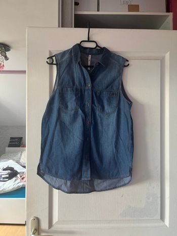 Chemise en jean sans manches