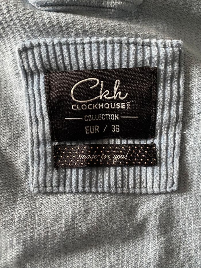 Sur chemise bleue en velours côtelé - photo numéro 9