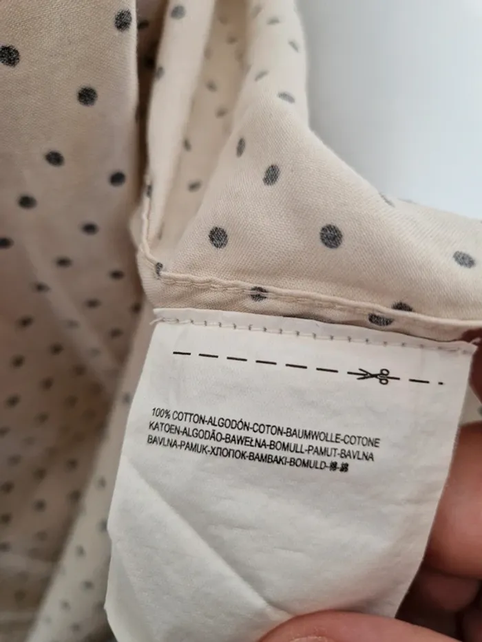 Chemisier plus court devant que derrière vans à pois taille S - photo numéro 6