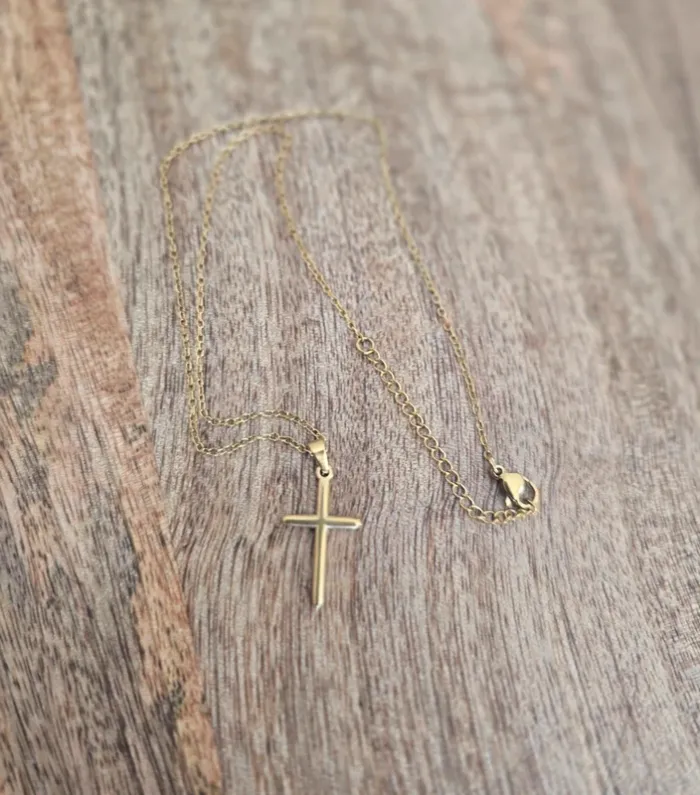 Collier croix acier - photo numéro 6