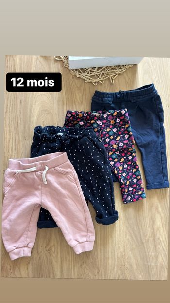 Lot 4 pantalons - 12 mois