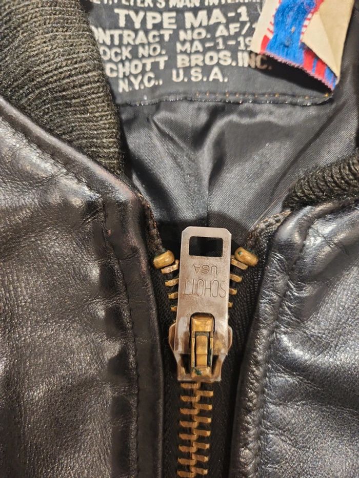 Blouson en cuir vintage schott - photo numéro 6
