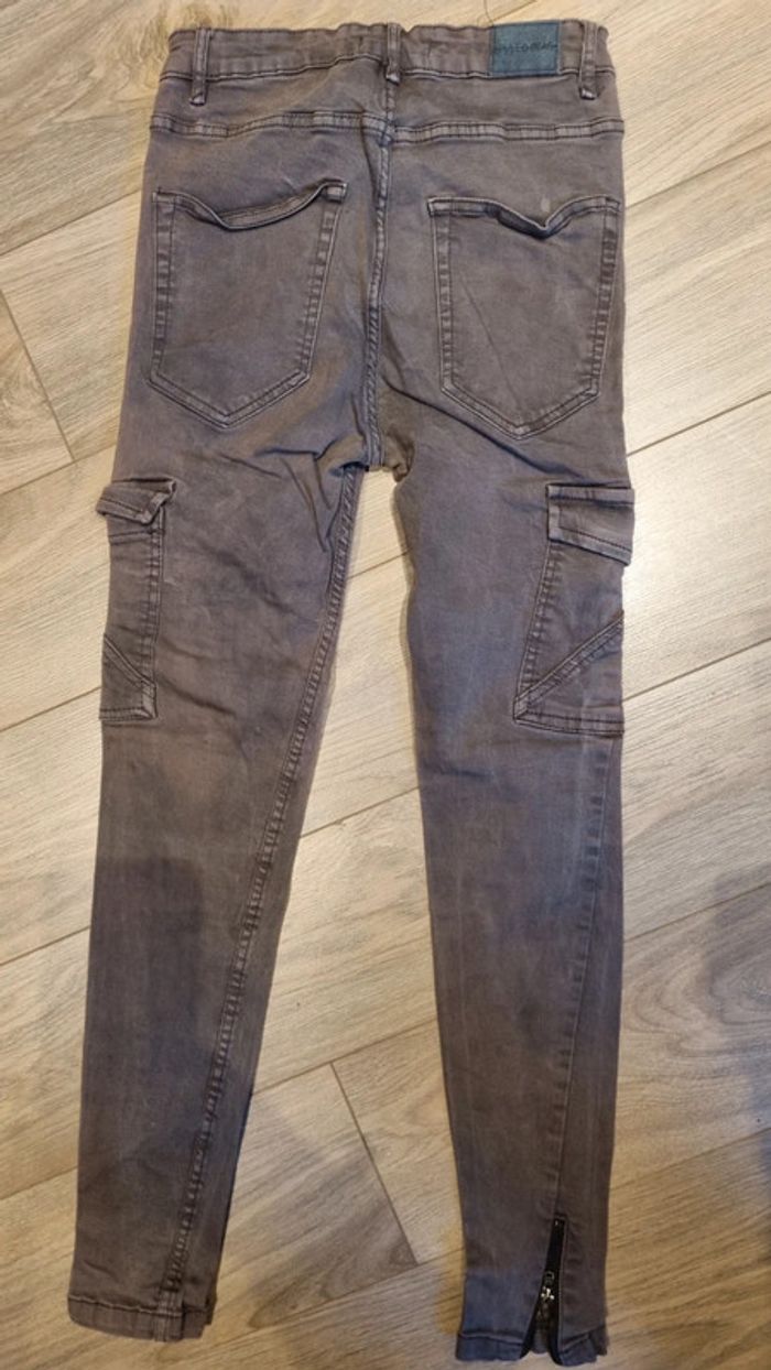 Jean pull & Bear 36 / 38 slim skinny marron - gris - photo numéro 5