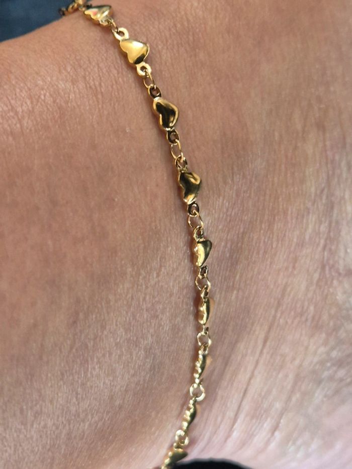 Jolie bracelet de cheville cœurs ideal plage - photo numéro 3