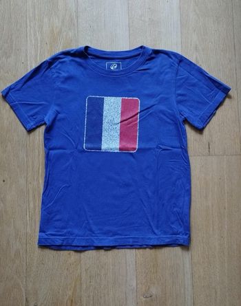T-shirt bleu drapeau France 10 ans