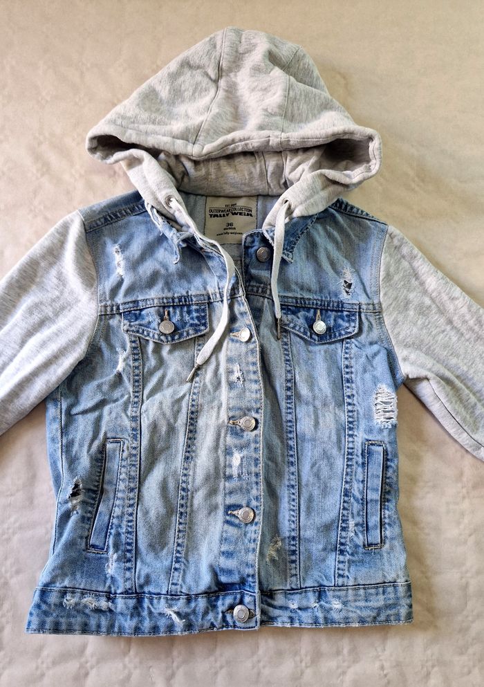 Veste en jeans et tissu , à capuche , femme, Tally Weijl , taille S - photo numéro 2