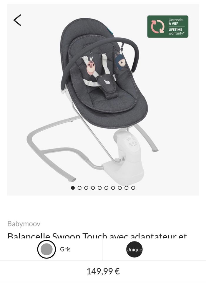 Balancelle Swoon Touch Babymoov