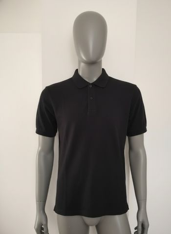 Polo noir manches courtes