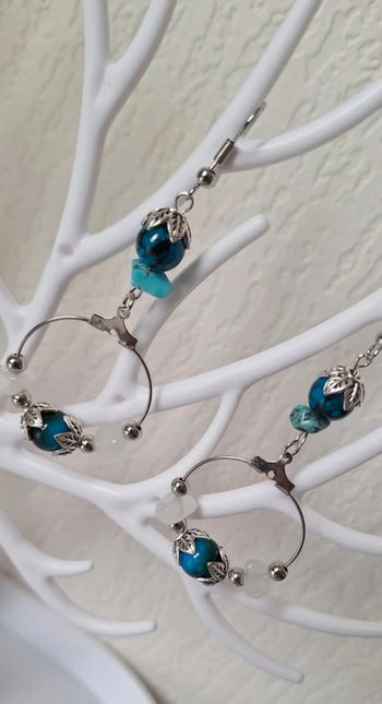 Boucles d'oreilles artisanales "Évasion Turquoise"