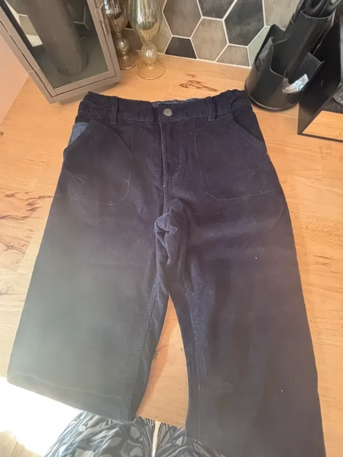 Pantalon en velours bleu marine • Sergent Major • 11 ans - photo numéro 2