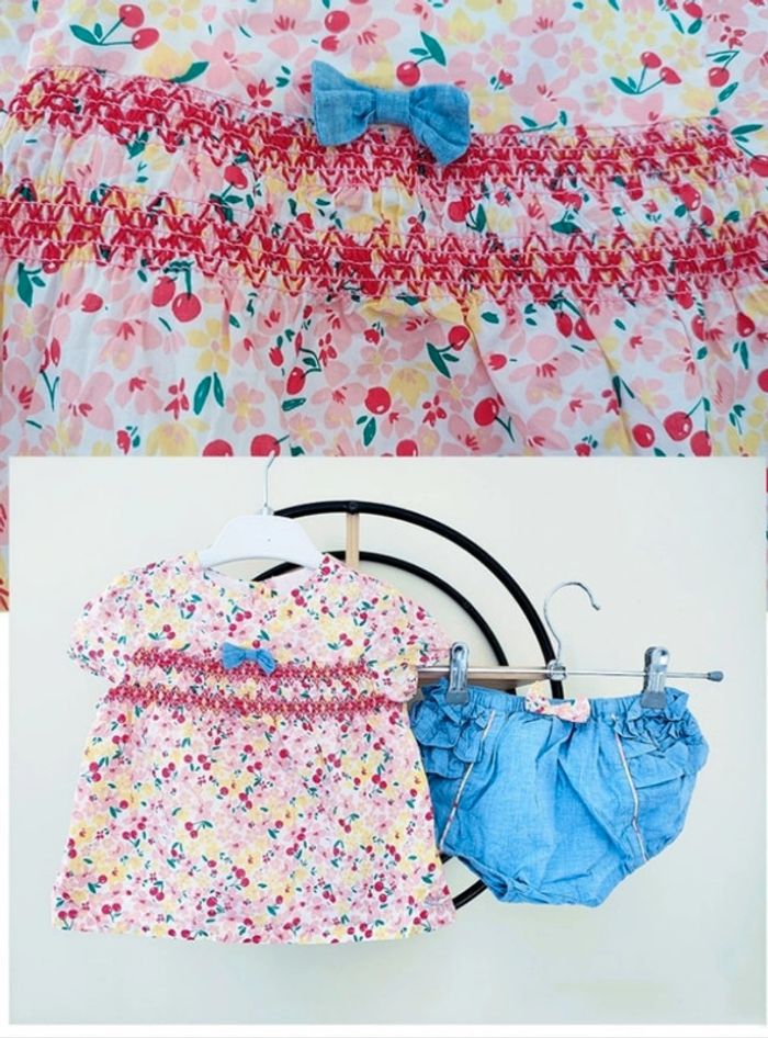 24 mois 2 ans ensemble été sergent major blouse et short 86 cm ( porté 1 fois)