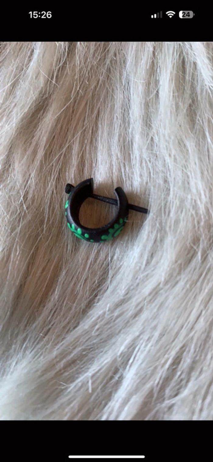 Boucle ethnique verte - photo numéro 2