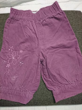 Pantacourt en velours Kimbaloo 18 mois