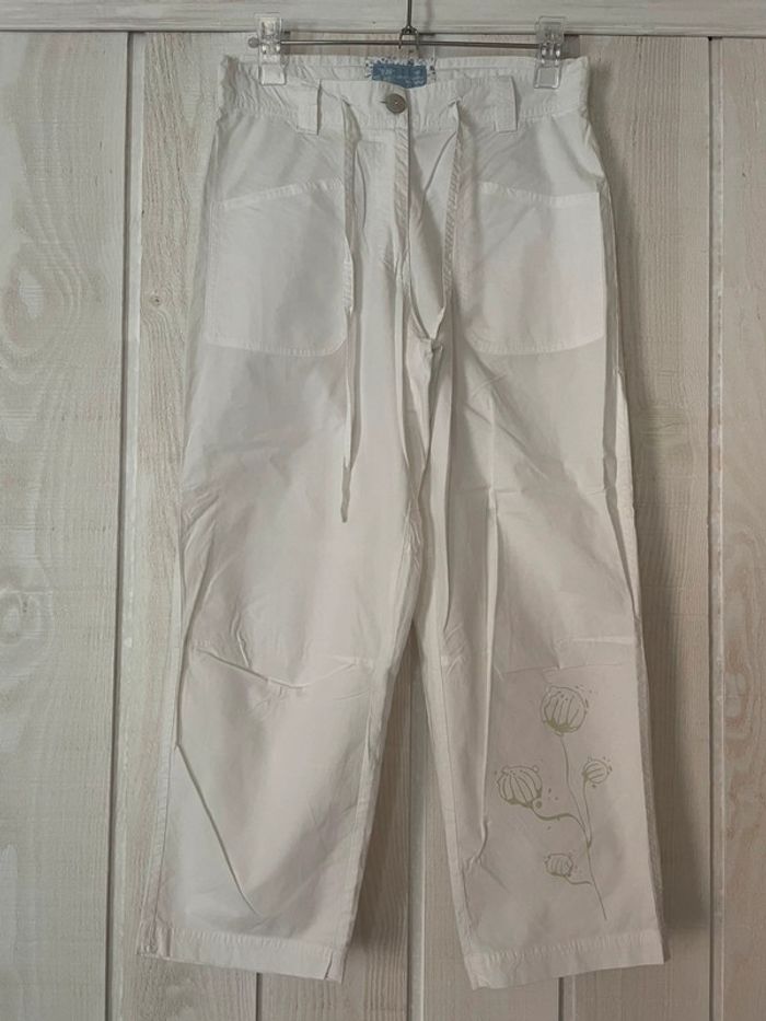 Pantacourt toile blanc - Tri martolod - 36